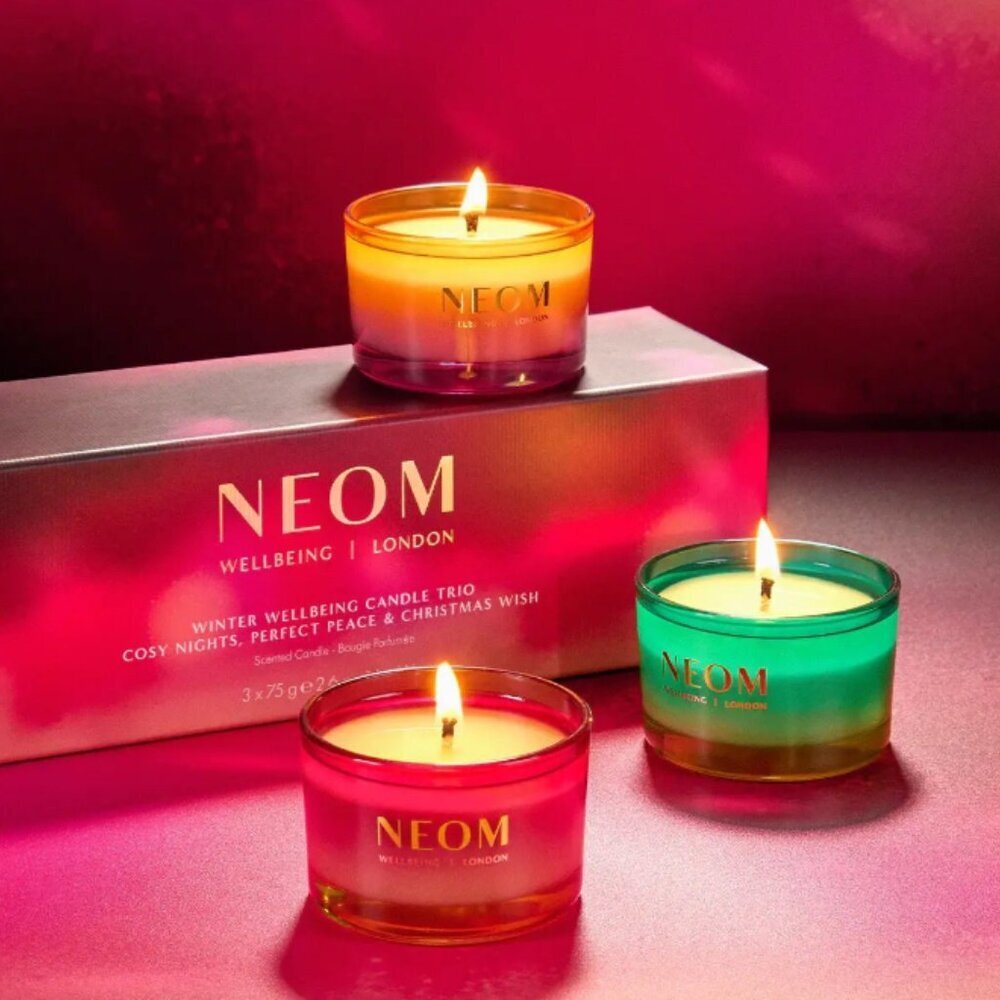 NWT Neom Wellbeing Winter Wellbeing Candle Trio - Picture 2 of 2